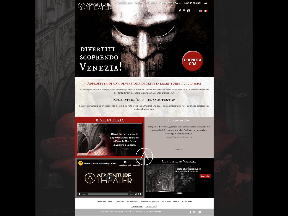 sito www.adventure-theatre-venezia.it